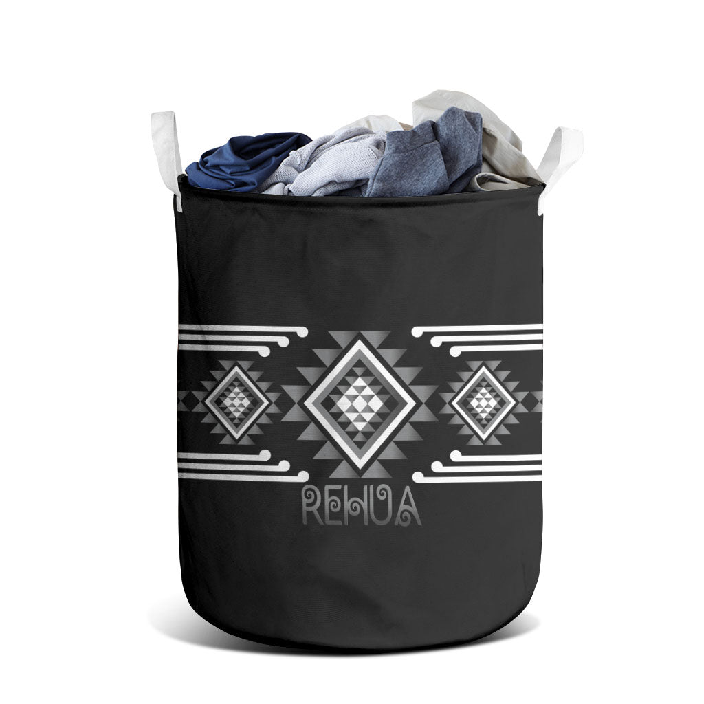 Aotearoa Atua Rehua Laundry Basket Maori God Of Healing Taniko Motifs