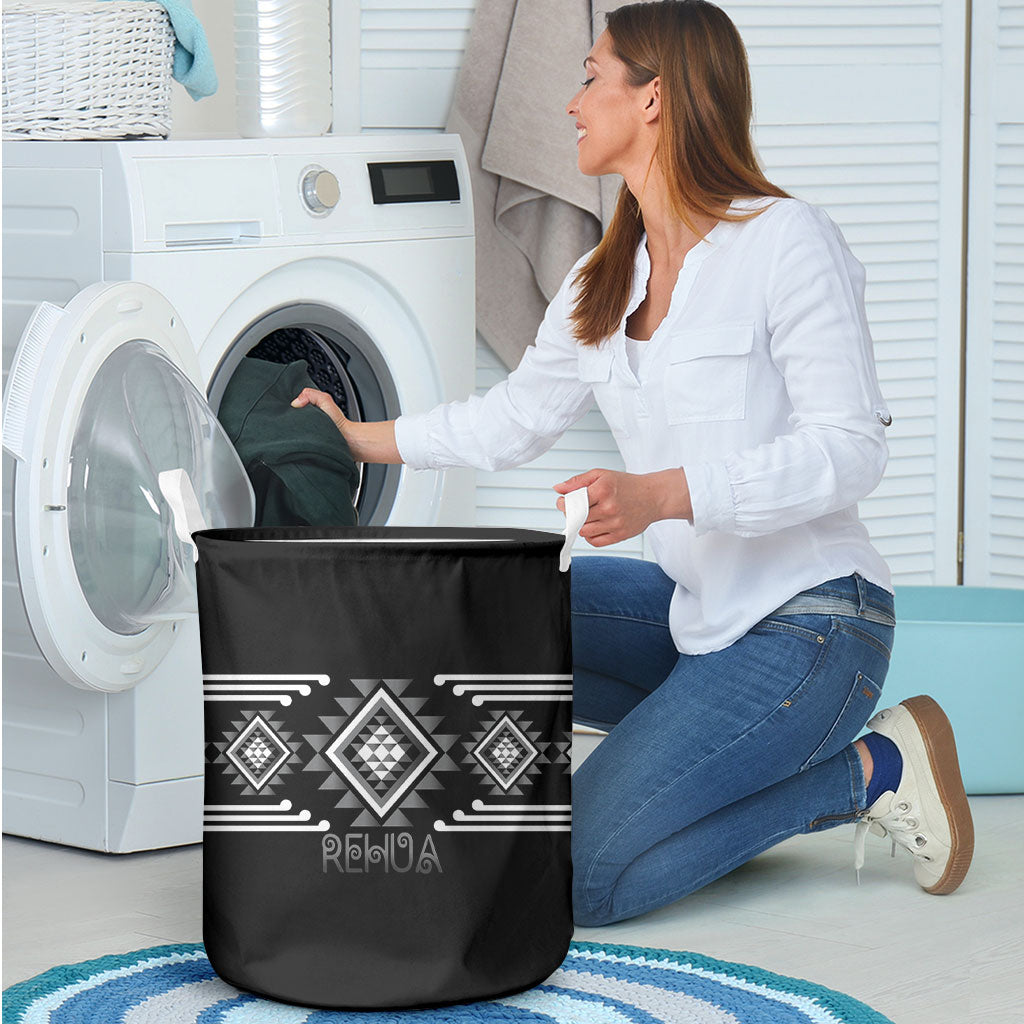 Aotearoa Atua Rehua Laundry Basket Maori God Of Healing Taniko Motifs