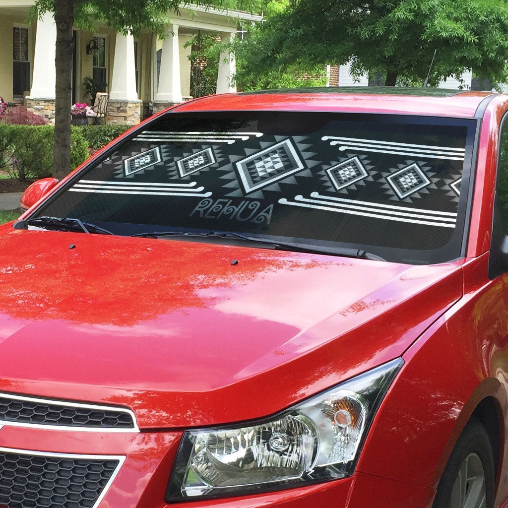 Aotearoa Atua Rehua Auto Sun Shade Maori God Of Healing Taniko Motifs
