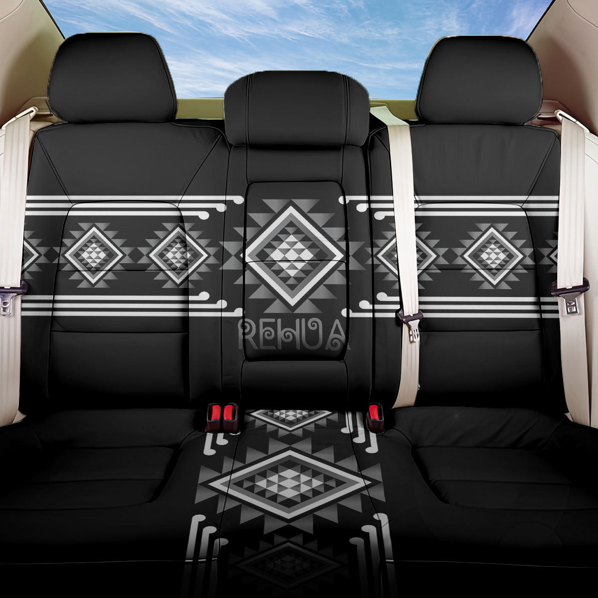 Aotearoa Atua Rehua Back Car Seat Cover Maori God Of Healing Taniko Motifs