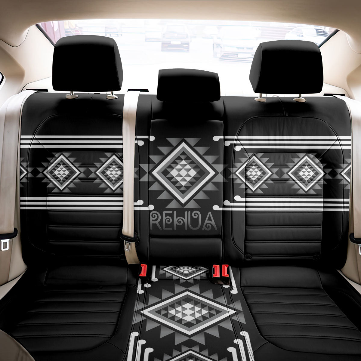 Aotearoa Atua Rehua Back Car Seat Cover Maori God Of Healing Taniko Motifs