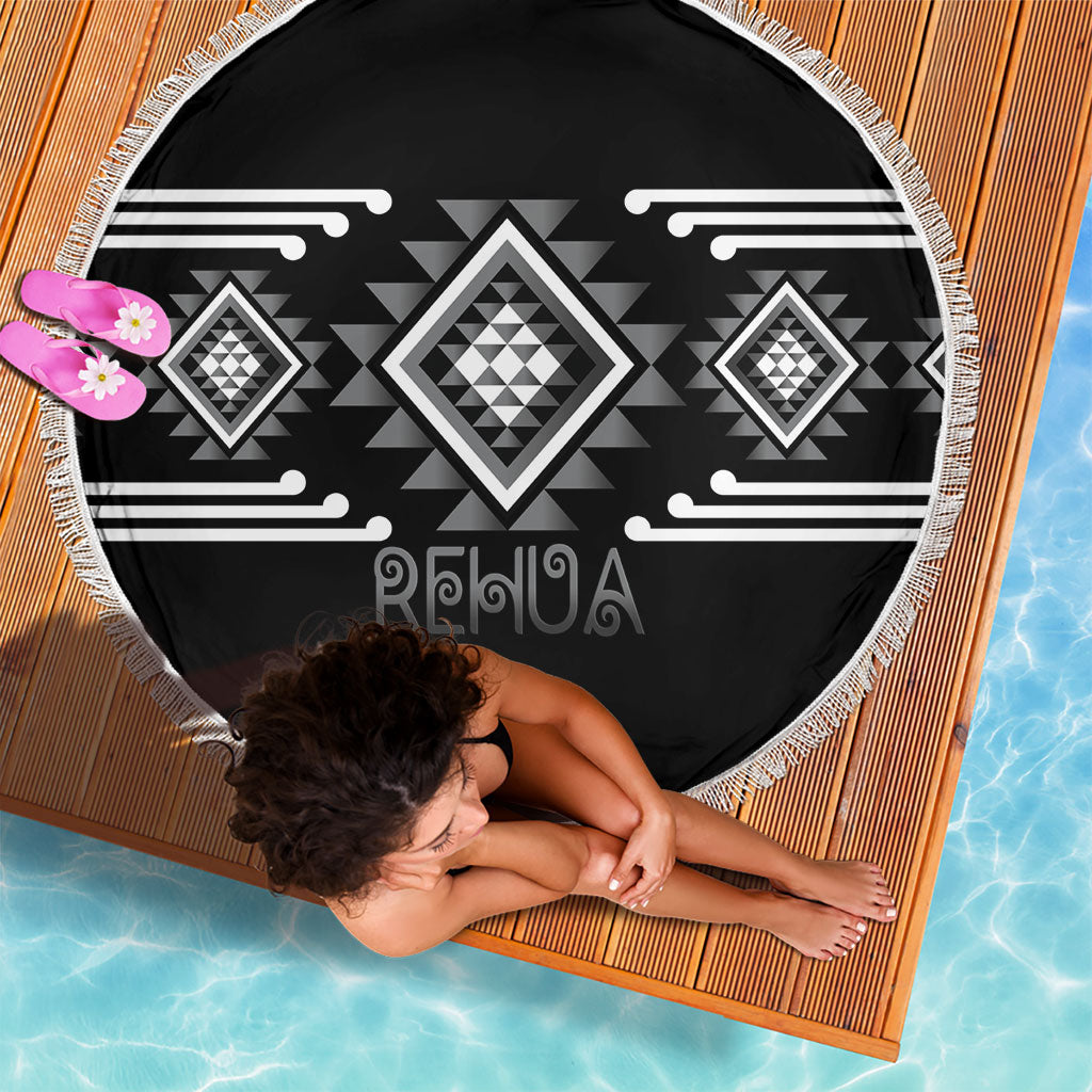 Aotearoa Atua Rehua Beach Blanket Maori God Of Healing Taniko Motifs