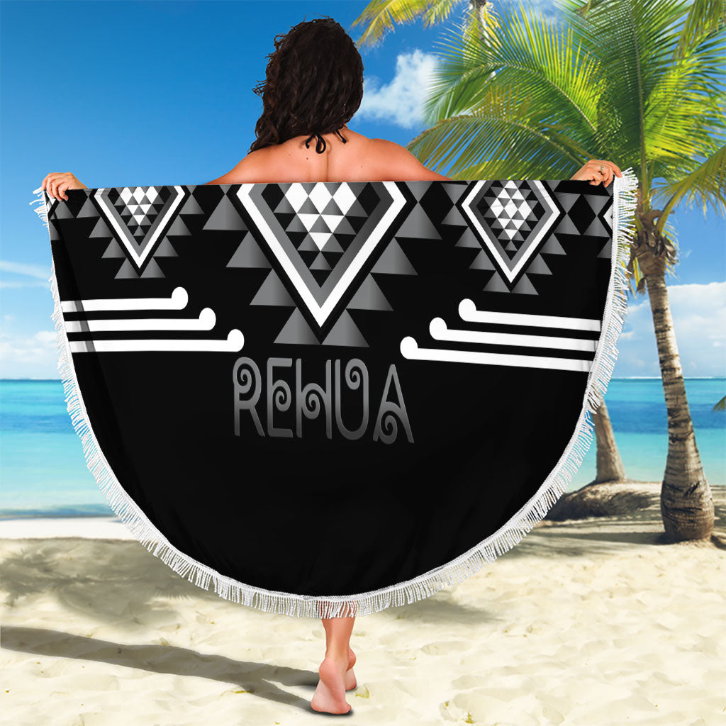 Aotearoa Atua Rehua Beach Blanket Maori God Of Healing Taniko Motifs