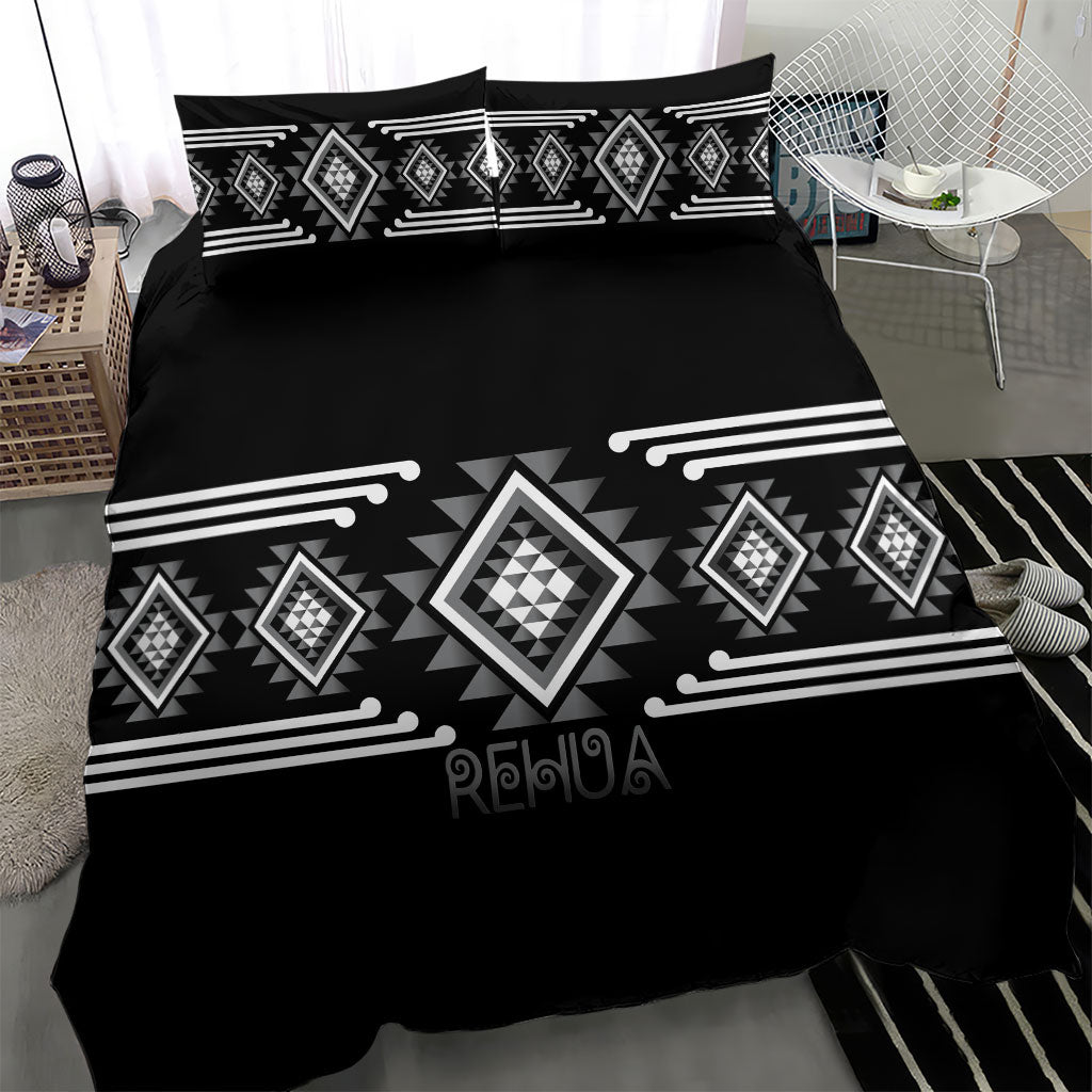 Aotearoa Atua Rehua Bedding Set Maori God Of Healing Taniko Motifs
