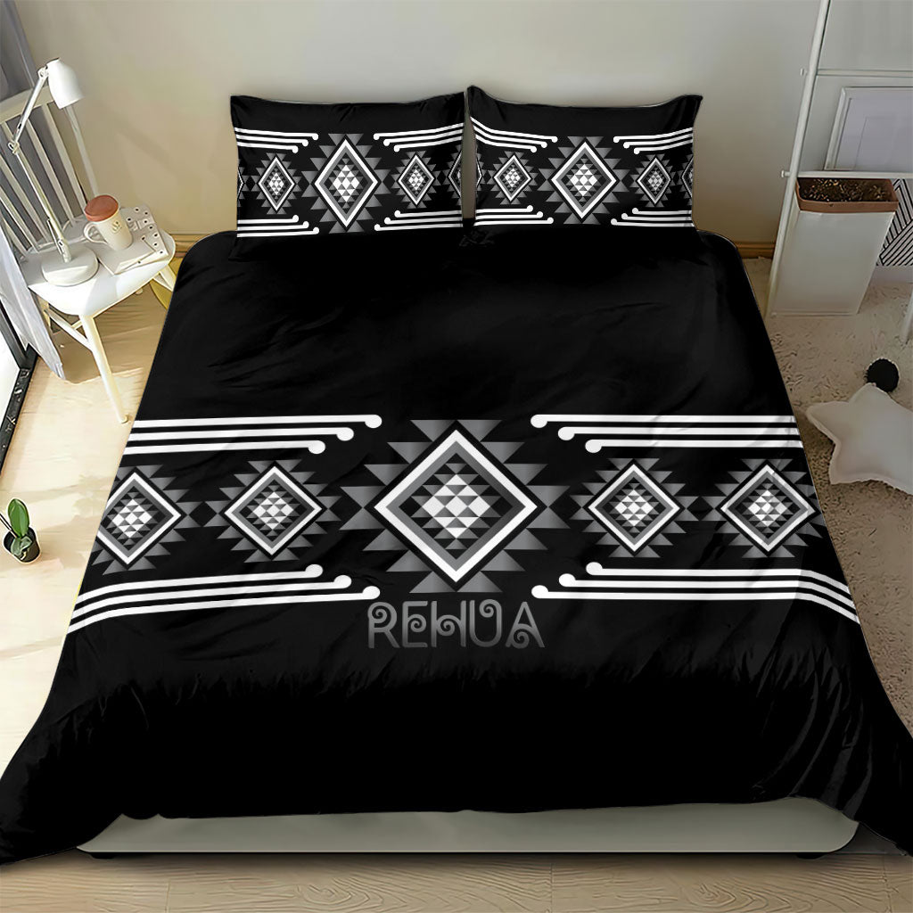Aotearoa Atua Rehua Bedding Set Maori God Of Healing Taniko Motifs