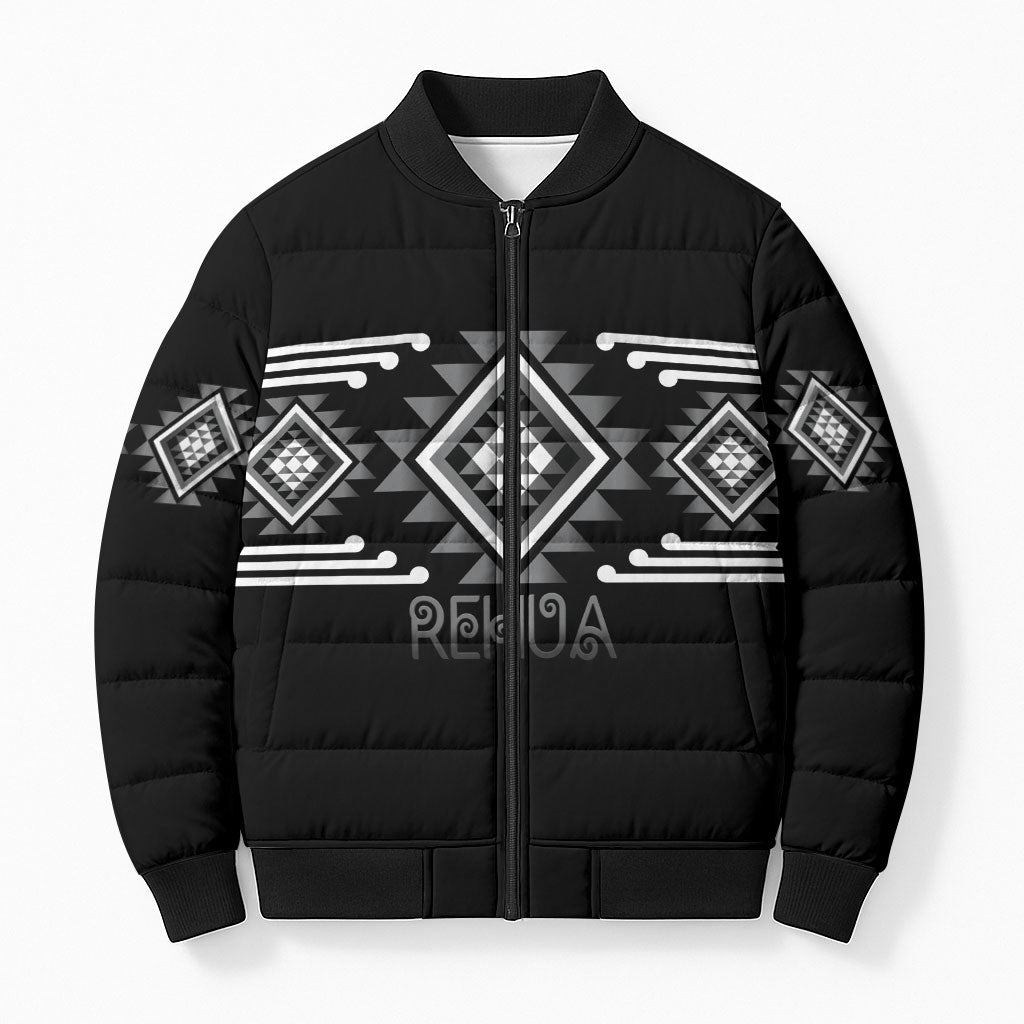 Aotearoa Atua Rehua Personalised Bomber Puffer Jacket Maori God Of Healing Taniko Motifs