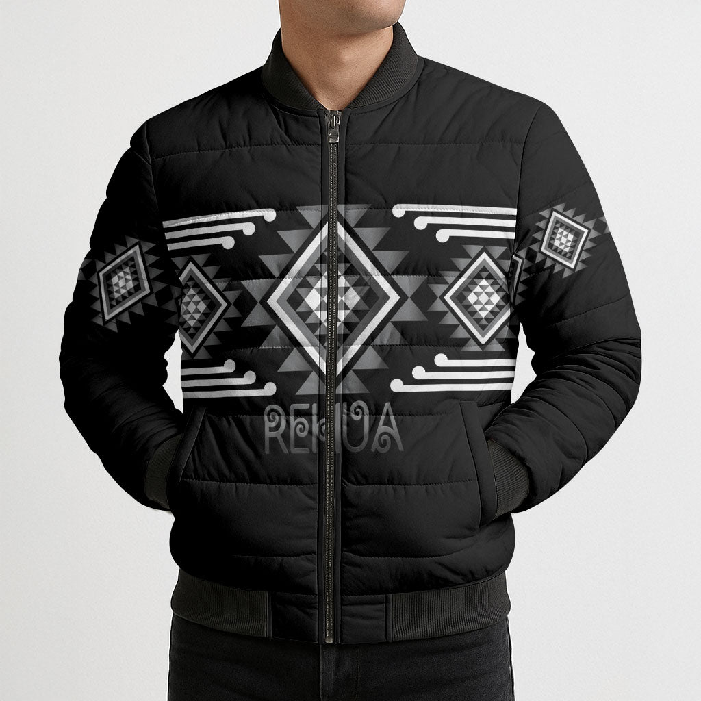 Aotearoa Atua Rehua Personalised Bomber Puffer Jacket Maori God Of Healing Taniko Motifs