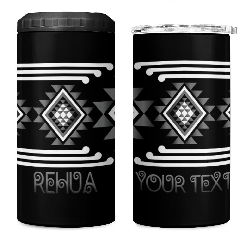 Aotearoa Atua Rehua Personalised 4 in 1 Can Cooler Tumbler Maori God Of Healing Taniko Motifs