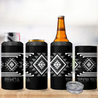 Aotearoa Atua Rehua Personalised 4 in 1 Can Cooler Tumbler Maori God Of Healing Taniko Motifs