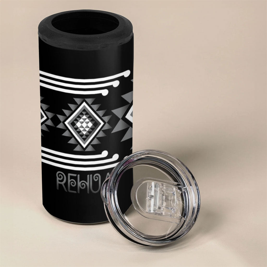 Aotearoa Atua Rehua Personalised 4 in 1 Can Cooler Tumbler Maori God Of Healing Taniko Motifs