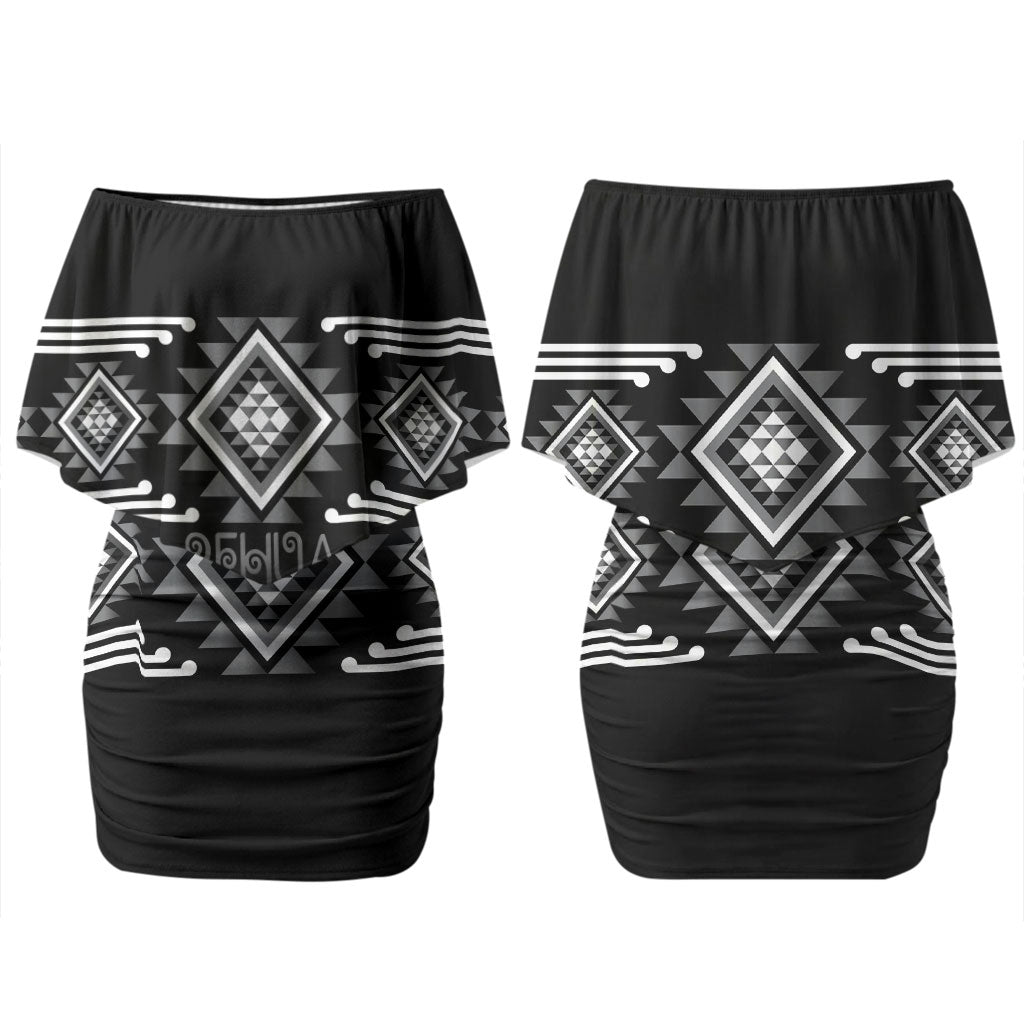 Aotearoa Atua Rehua Personalised Couples Matching Off Shoulder Short Dress and Long Sleeve Button Shirt Maori God Of Healing Taniko Motifs