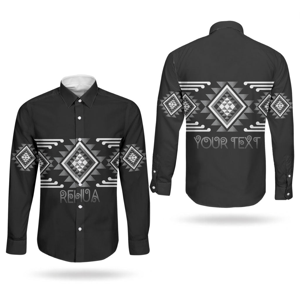 Aotearoa Atua Rehua Personalised Couples Matching Short Sleeve Bodycon Dress and Long Sleeve Button Shirt Maori God Of Healing Taniko Motifs
