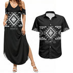 Aotearoa Atua Rehua Personalised Couples Matching Summer Maxi Dress and Hawaiian Shirt Maori God Of Healing Taniko Motifs