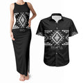 Aotearoa Atua Rehua Personalised Couples Matching Tank Maxi Dress and Hawaiian Shirt Maori God Of Healing Taniko Motifs