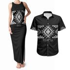Aotearoa Atua Rehua Personalised Couples Matching Tank Maxi Dress and Hawaiian Shirt Maori God Of Healing Taniko Motifs