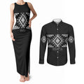Aotearoa Atua Rehua Personalised Couples Matching Tank Maxi Dress and Long Sleeve Button Shirt Maori God Of Healing Taniko Motifs