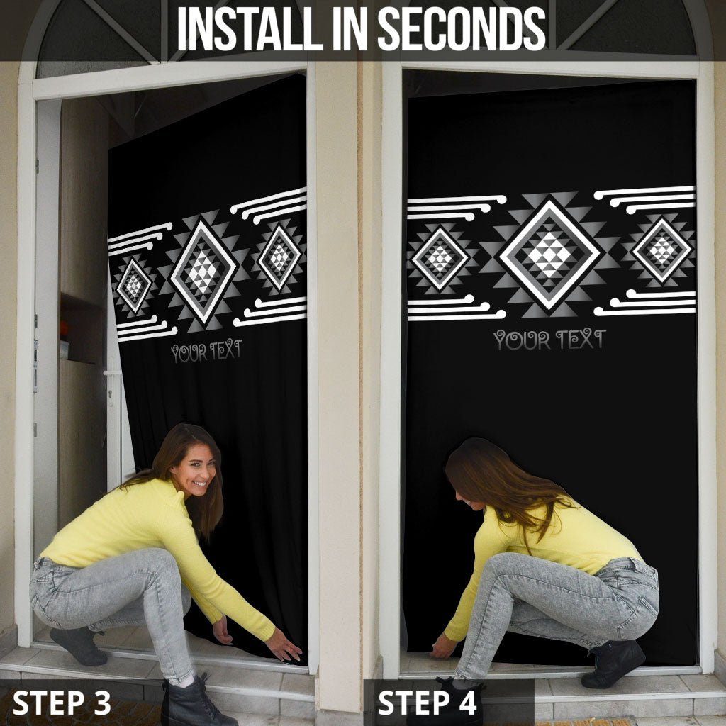 Aotearoa Atua Rehua Personalised Door Cover Maori God Of Healing Taniko Motifs