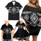 Aotearoa Atua Rehua Personalised Family Matching Off Shoulder Short Dress and Hawaiian Shirt Maori God Of Healing Taniko Motifs