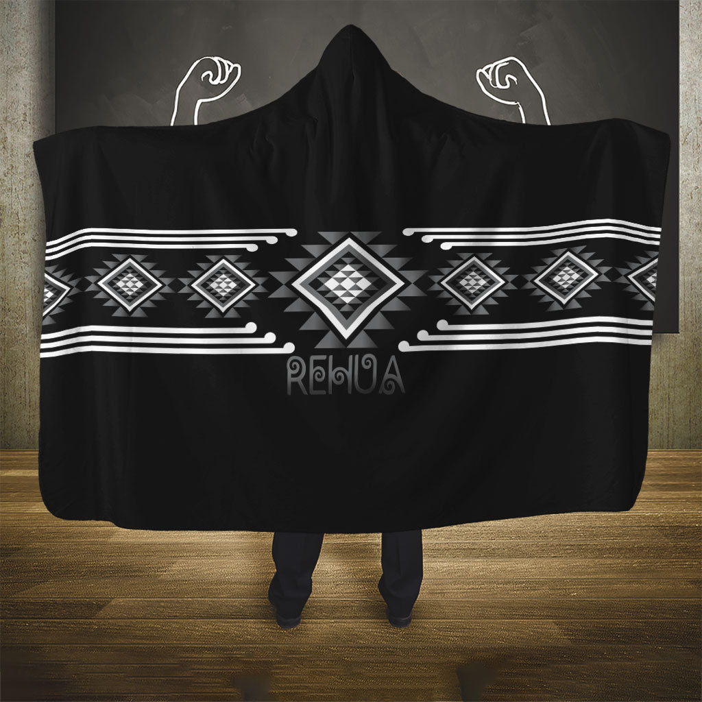Aotearoa Atua Rehua Hooded Blanket Maori God Of Healing Taniko Motifs