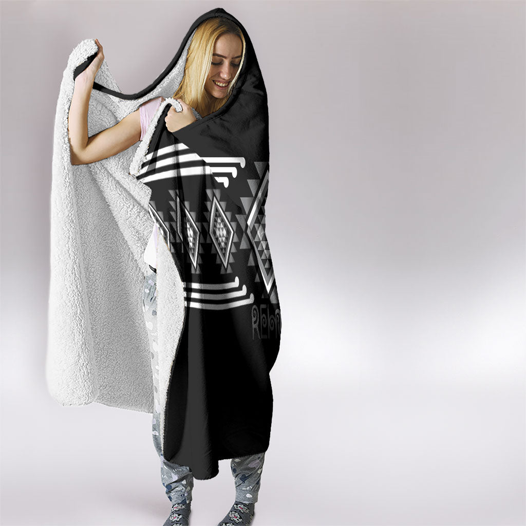 Aotearoa Atua Rehua Hooded Blanket Maori God Of Healing Taniko Motifs