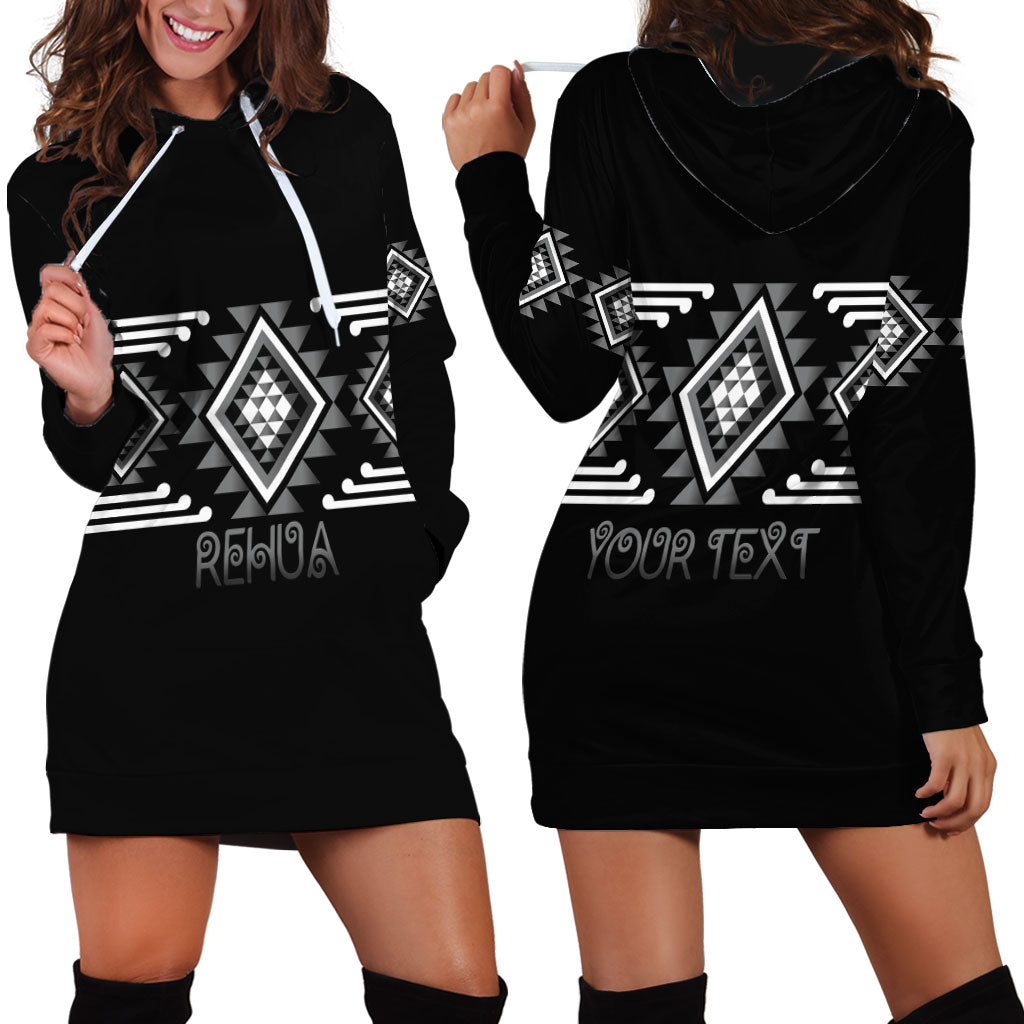 Aotearoa Atua Rehua Personalised Hoodie Dress Maori God Of Healing Taniko Motifs
