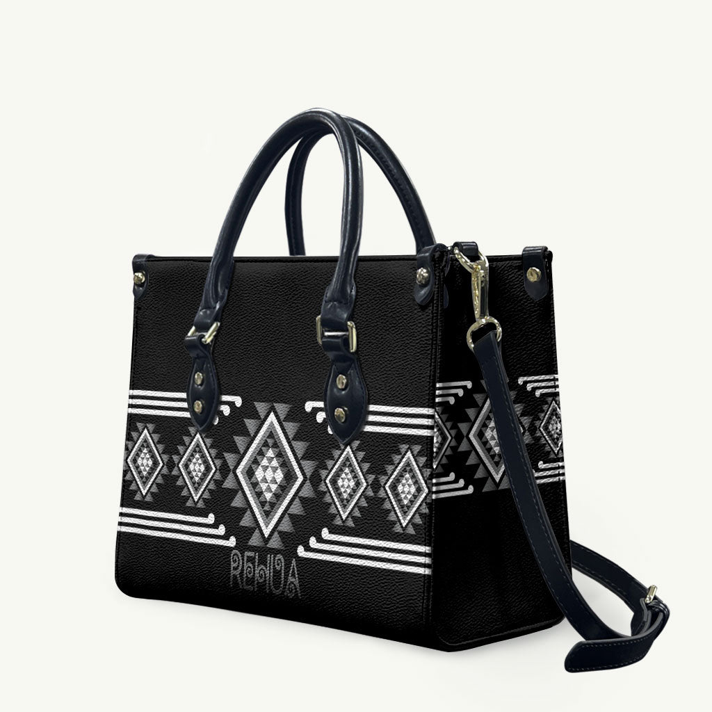 Aotearoa Atua Rehua Leather Bag Maori God Of Healing Taniko Motifs