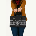 Aotearoa Atua Rehua Leather Bag Maori God Of Healing Taniko Motifs