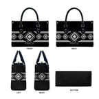 Aotearoa Atua Rehua Leather Bag Maori God Of Healing Taniko Motifs