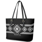 Aotearoa Atua Rehua Leather Tote Bag Maori God Of Healing Taniko Motifs