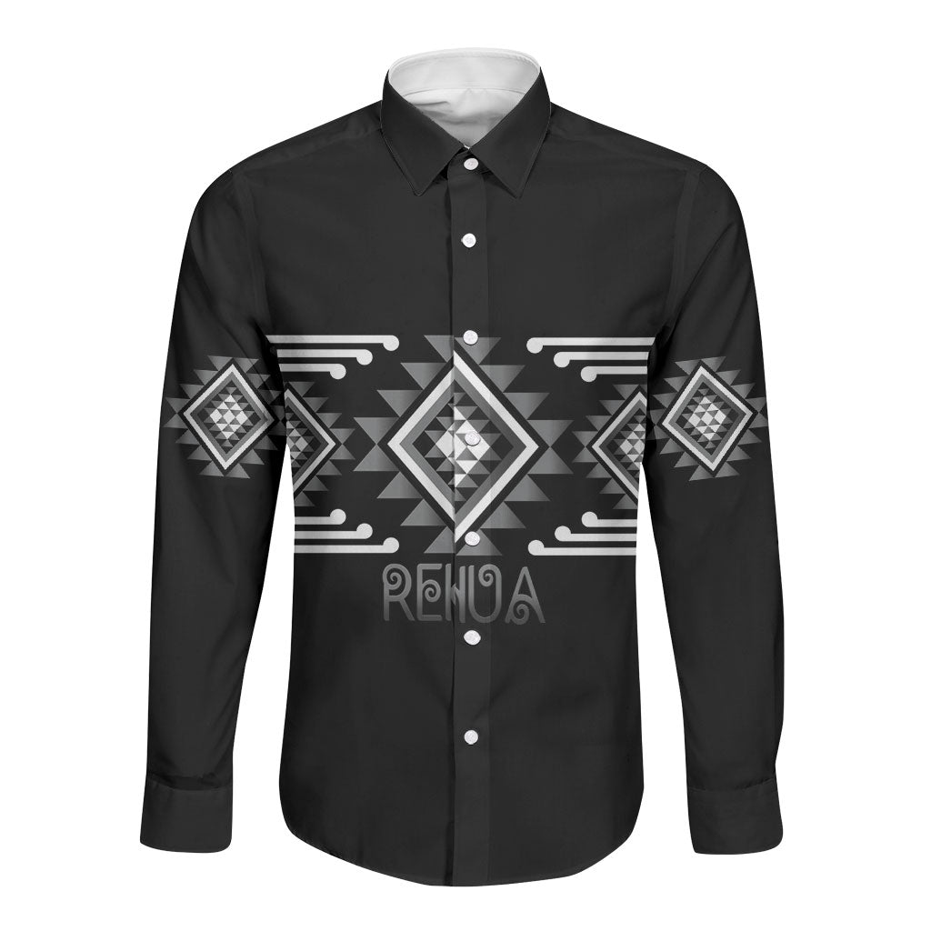 Aotearoa Atua Rehua Personalised Long Sleeve Button Shirt Maori God Of Healing Taniko Motifs