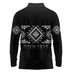 Aotearoa Atua Rehua Personalised Long Sleeve Polo Shirt Maori God Of Healing Taniko Motifs