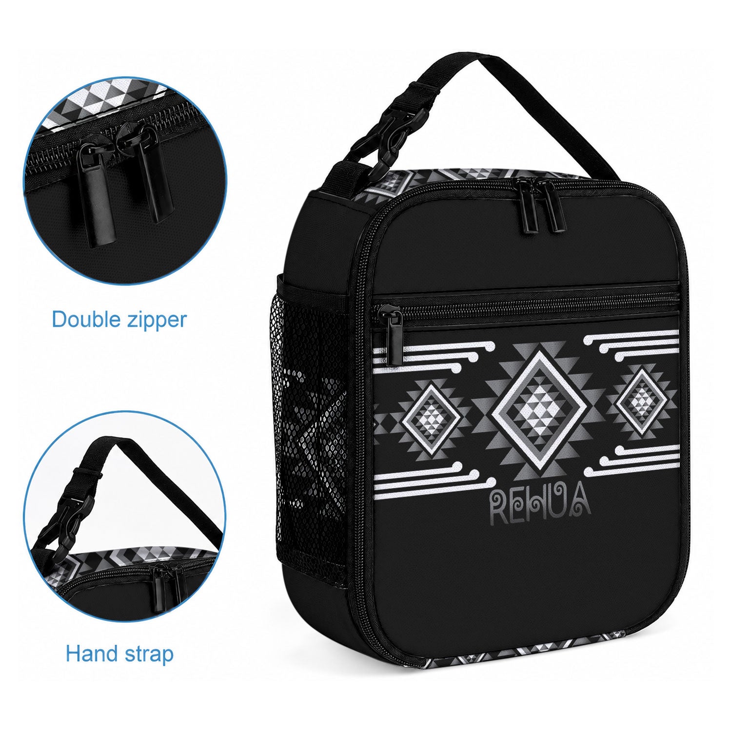 Aotearoa Atua Rehua Lunch Bag Maori God Of Healing Taniko Motifs