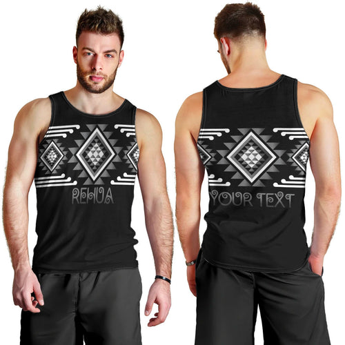 Aotearoa Atua Rehua Personalised Men Tank Top Maori God Of Healing Taniko Motifs