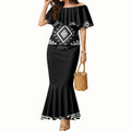 Aotearoa Atua Rehua Personalised Mermaid Dress Maori God Of Healing Taniko Motifs