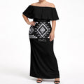 Aotearoa Atua Rehua Personalised Off Shoulder Maxi Dress Maori God Of Healing Taniko Motifs