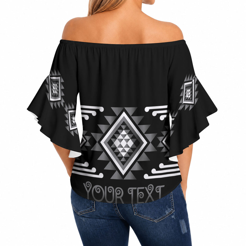 Aotearoa Atua Rehua Personalised Off Shoulder Wrap Waist Top Maori God Of Healing Taniko Motifs