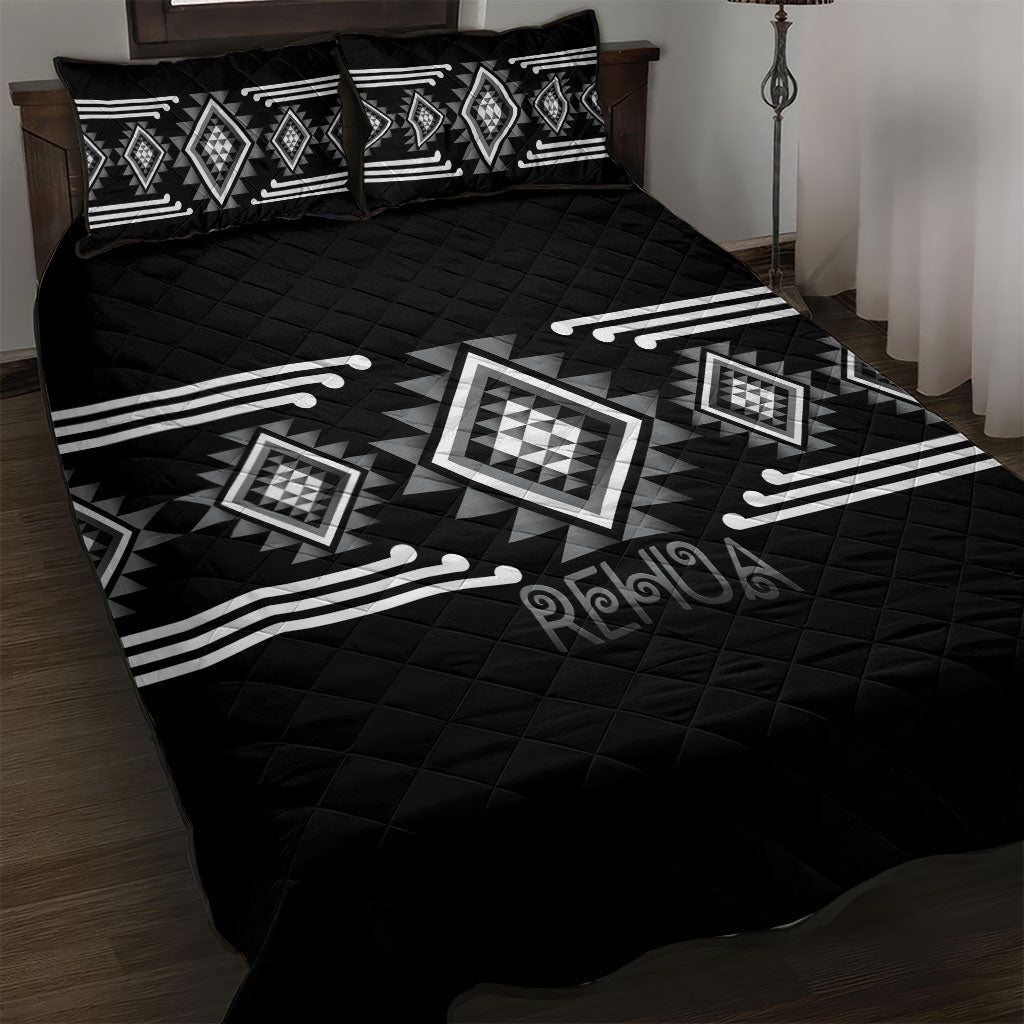 Aotearoa Atua Rehua Quilt Bed Set Maori God Of Healing Taniko Motifs
