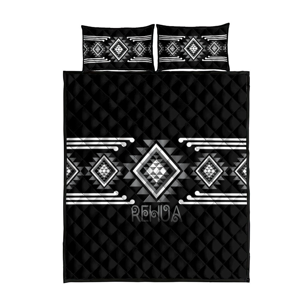 Aotearoa Atua Rehua Quilt Bed Set Maori God Of Healing Taniko Motifs