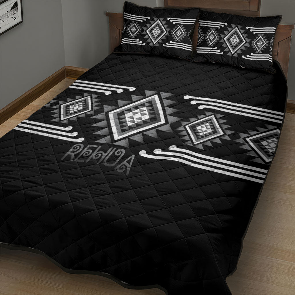 Aotearoa Atua Rehua Quilt Bed Set Maori God Of Healing Taniko Motifs