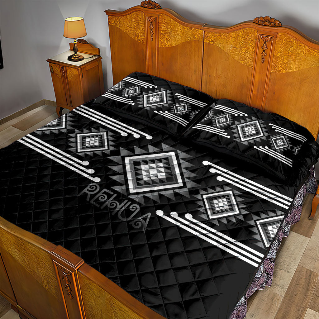 Aotearoa Atua Rehua Quilt Bed Set Maori God Of Healing Taniko Motifs