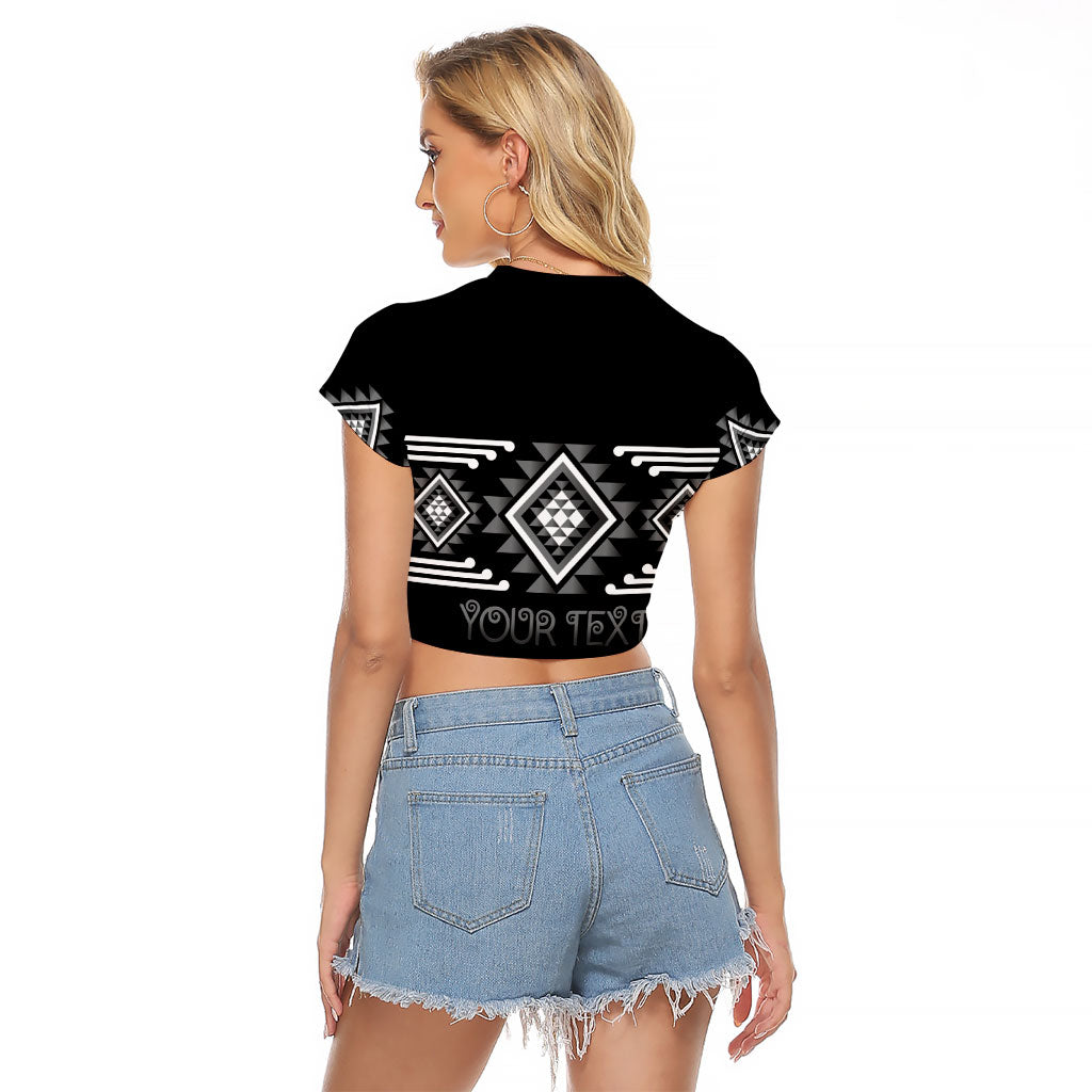 Aotearoa Atua Rehua Personalised Raglan Cropped T Shirt Maori God Of Healing Taniko Motifs