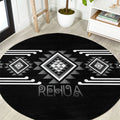 Aotearoa Atua Rehua Round Carpet Maori God Of Healing Taniko Motifs