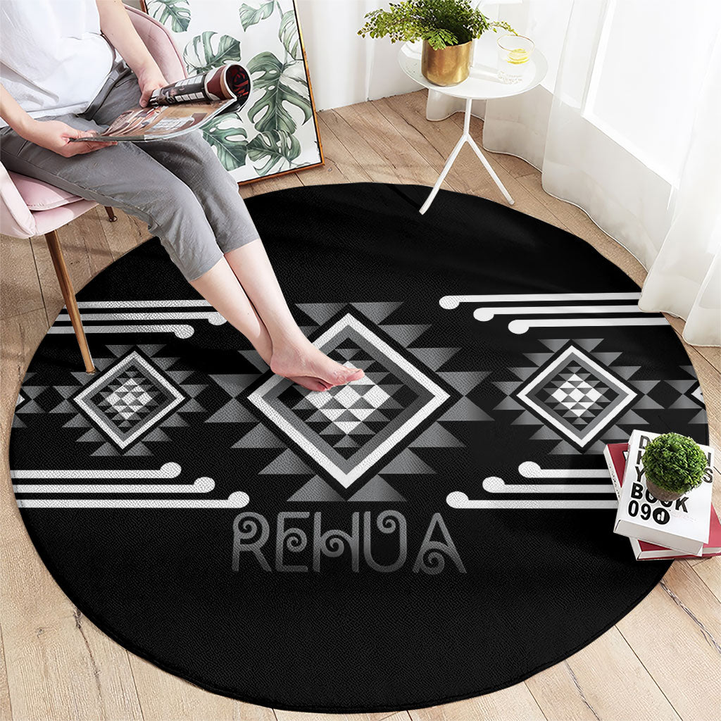 Aotearoa Atua Rehua Round Carpet Maori God Of Healing Taniko Motifs