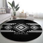 Aotearoa Atua Rehua Round Carpet Maori God Of Healing Taniko Motifs