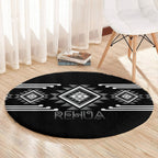 Aotearoa Atua Rehua Round Carpet Maori God Of Healing Taniko Motifs