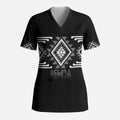 Aotearoa Atua Rehua Personalised Scrub Top Maori God Of Healing Taniko Motifs