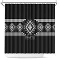 Aotearoa Atua Rehua Shower Curtain Maori God Of Healing Taniko Motifs