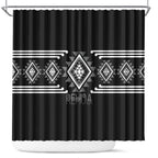 Aotearoa Atua Rehua Shower Curtain Maori God Of Healing Taniko Motifs