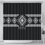 Aotearoa Atua Rehua Shower Curtain Maori God Of Healing Taniko Motifs