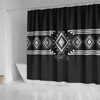 Aotearoa Atua Rehua Shower Curtain Maori God Of Healing Taniko Motifs